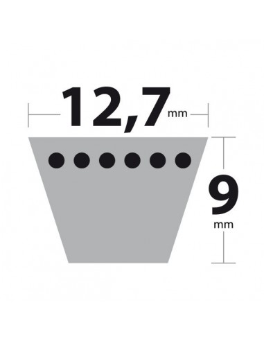 Courroie 3L33 Kevlar Trapézoïdale. 9,5mm x 838 mm