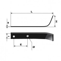 Outils de fraises type sarcleur. L : 190 mm 2
