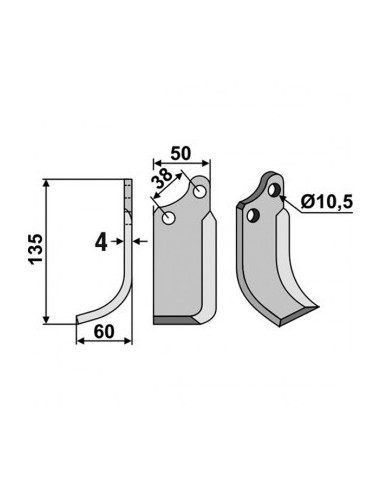 Paire de Couteau pour AGRIA