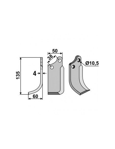 Paire de Couteau pour AGRIA