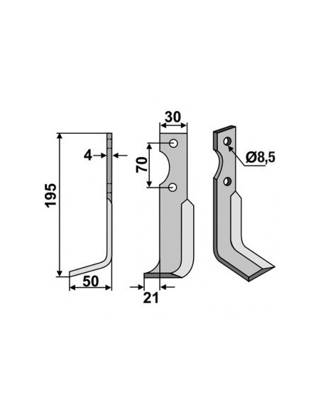 Paire de Couteau pour AGRIA