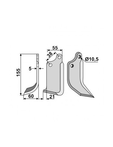 Paire de Couteau pour AGRIA