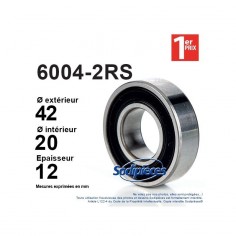 Roulement à billes 6004-2RS 1er Prix. Double étanchéité