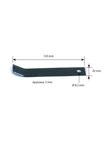 Couteaux fléaux pour Carroy Giraudon n°C5. L : 120 mm