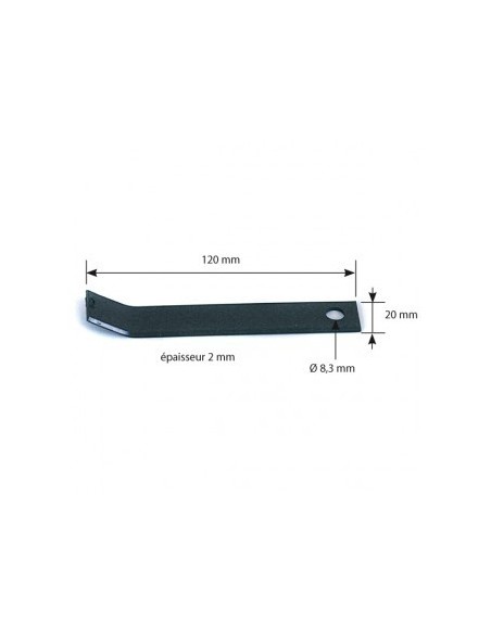 Couteaux fléaux pour Carroy Giraudon n°C5. L : 120 mm