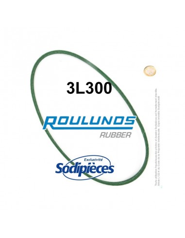 Courroie tondeuse 3L300 Roulunds Continental 9,5 x 6 x 762 mm