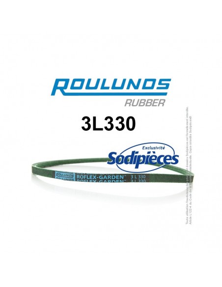 Courroie tondeuse 3L330 Roulunds Continental 9,5 x 6 x 838 mm