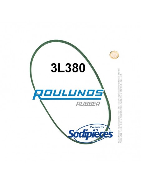 Courroie tondeuse 3L380 Roulunds Continental 9,5 x 6 x 965 mm