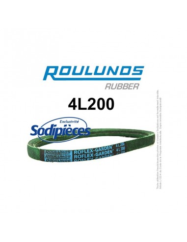 Courroie tondeuse 4L200 Roulunds Continental 12,7 x 7,2 x 508 mm