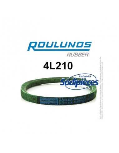 Courroie tondeuse 4L210 Roulunds Continental 12,7 x 7,2 x 533 mm