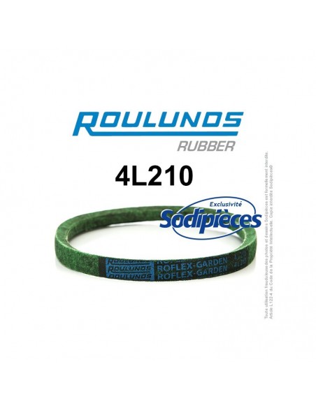 Courroie tondeuse 4L210 Roulunds Continental 12,7 x 7,2 x 533 mm