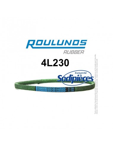 Courroie tondeuse 4L230 Roulunds Continental 12,7 x 7,2 x 584 mm