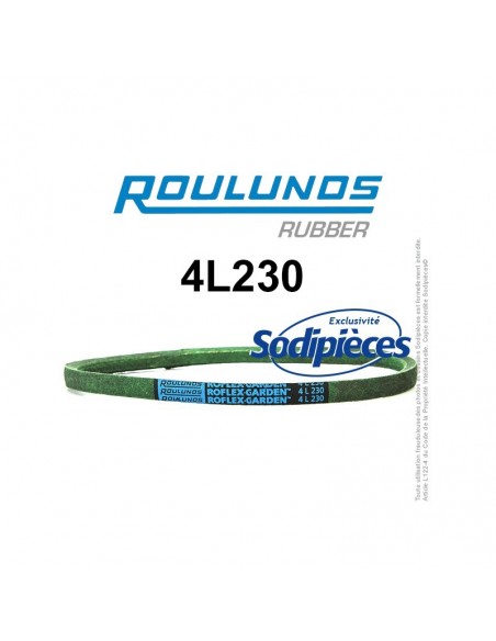 Courroie tondeuse 4L230 Roulunds Continental 12,7 x 7,2 x 584 mm