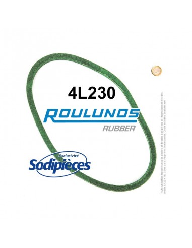 Courroie tondeuse 4L230 Roulunds Continental 12,7 x 7,2 x 584 mm