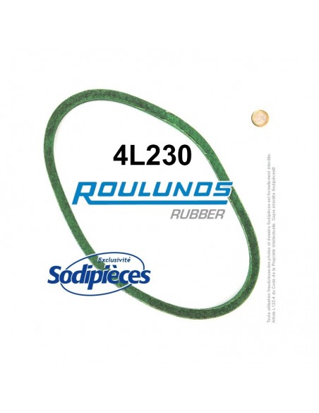 Courroie tondeuse 4L230 Roulunds Continental 12,7 x 7,2 x 584 mm