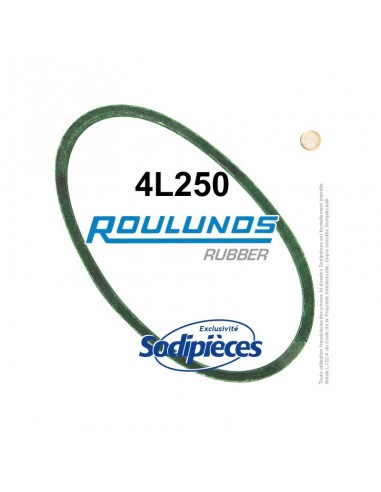 Courroie tondeuse 4L250 Roulunds Continental 12,7 x 7,2 x 635 mm