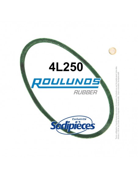 Courroie tondeuse 4L250 Roulunds Continental 12,7 x 7,2 x 635 mm