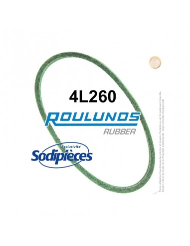 Courroie tondeuse 4L260 Roulunds Continental 12,7 x 7,2 x 660 mm