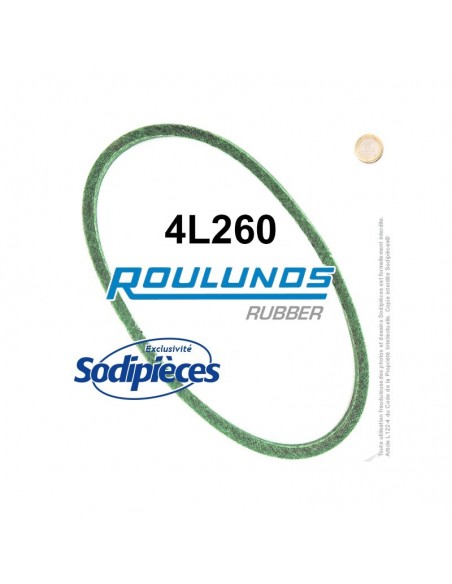 Courroie tondeuse 4L260 Roulunds Continental 12,7 x 7,2 x 660 mm