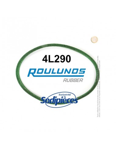 Courroie tondeuse 4L290 Roulunds Continental 12,7 x 7,2 x 737 mm