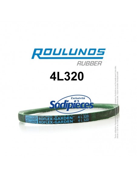 Courroie tondeuse 4L320 Roulunds Continental 12,7 x 7,2 x 813 mm