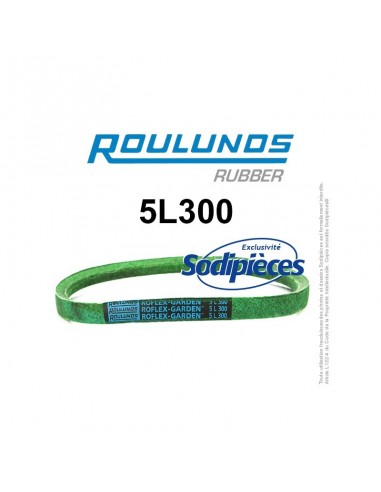 Courroie tondeuse 5L300 Roulunds Continental 15,8 x 9,5 x 762 mm