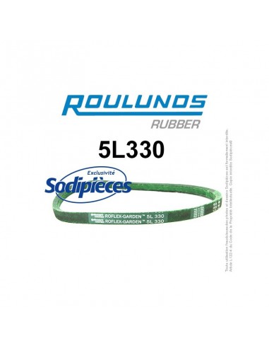 Courroie tondeuse 5L330 Roulunds Continental 15,8 x 9,5 x 838 mm