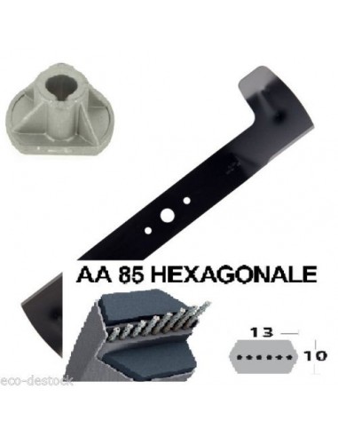 Kit pour castel garden twin cut 92 courroie,lames+supports