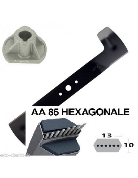 Kit pour castel garden twin cut 92 courroie,lames+supports