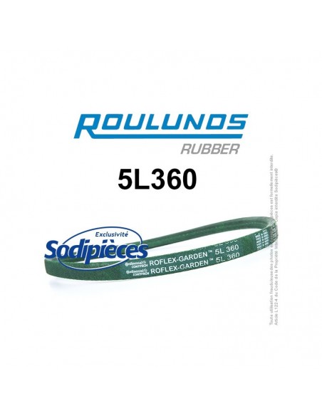 Courroie tondeuse 5L360 Roulunds Continental 15,8 x 9,5 x 914 mm