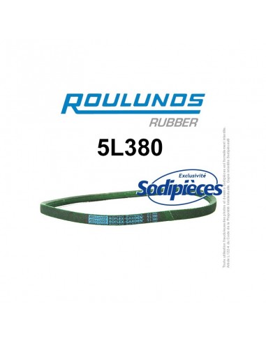 Courroie tondeuse 5L380 Roulunds Continental 15,8 x 9,5 x 965 mm