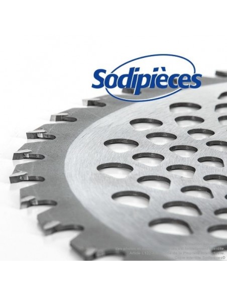 Lame disque carbure 36 dents tungstène Ø 230 mm. Al. 25,4 mm. Ep. 1,3 mm. Multi-aérations