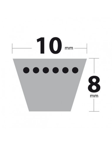 Courroie 3L33 Kevlar Trapézoïdale. 9,5mm x 838 mm
