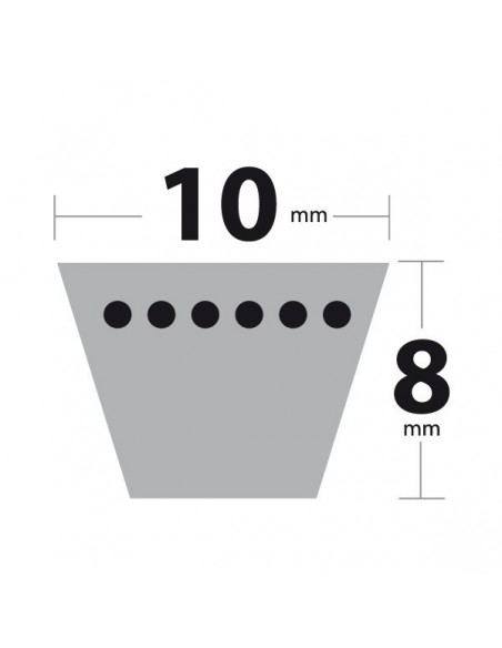 Courroie 3L33 Kevlar Trapézoïdale. 9,5mm x 838 mm