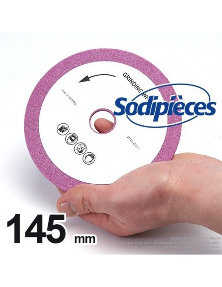 Meule d'affûteuse Ø 145 mm, Alé 22 mm, ép 3 mm