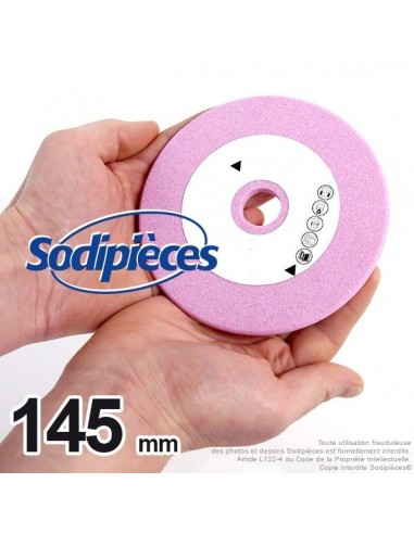 Meule d'affûteuse Ø 145 mm, Alé 22 mm, ép 7 mm