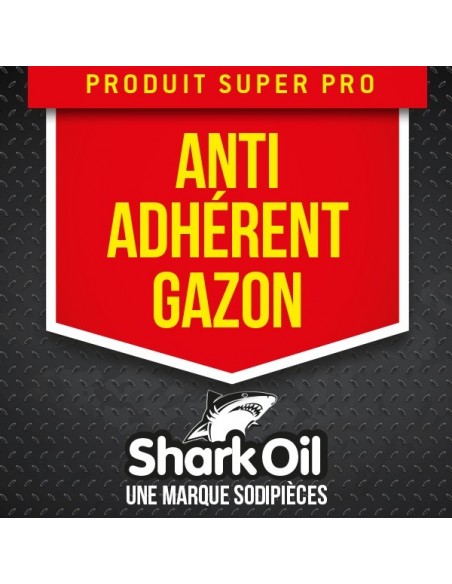 Anti adhérent herbe Shark Oil. Evite l'adhérence carter. Aérosol de 400 ml.