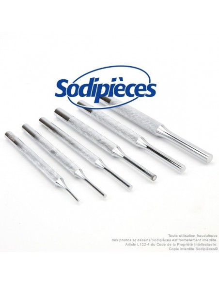 Jeu de 6 chasse goupilles