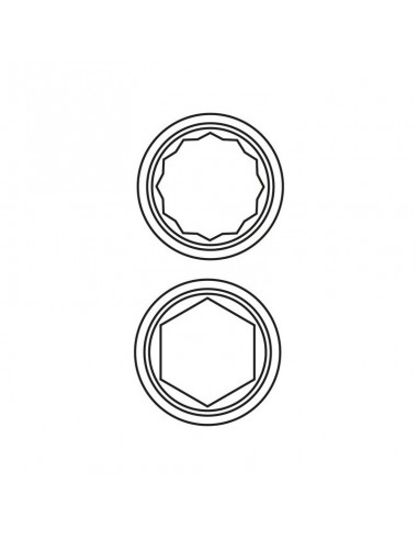 Jeu de 8 clés à pipe débouchées