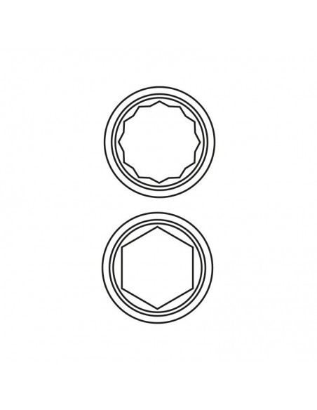 Jeu de 8 clés à pipe débouchées