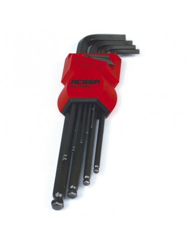 Jeu de 9 clés mâles têtes sphériques