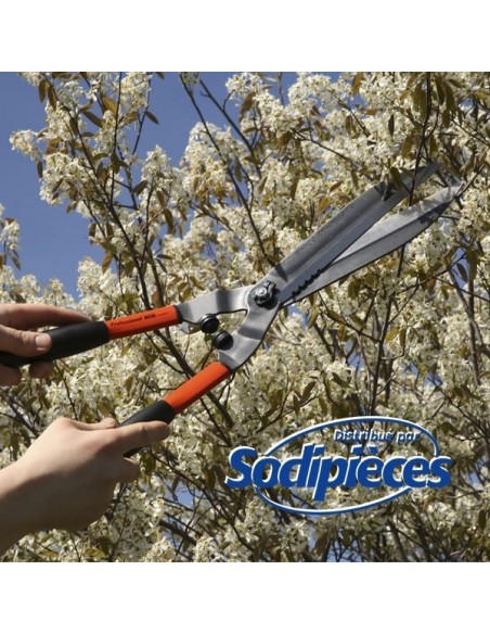 Cisaille à haies acier trempé Bahco Pradines P51-F. Usage pro. Fabriquée en France