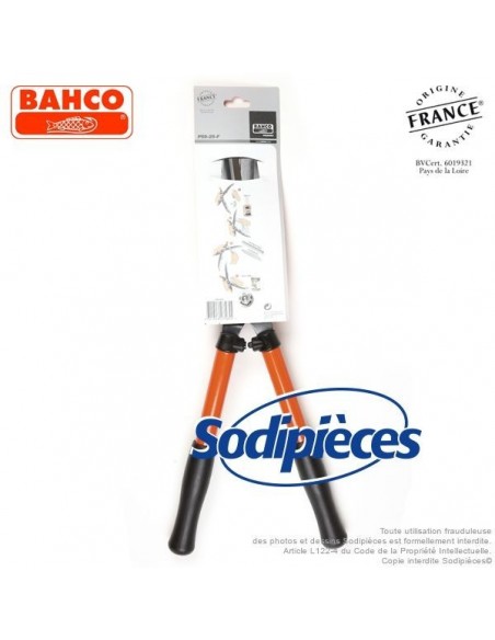 Cisaille à haies acier trempé Bahco Pradines P59-25. Usage fréquent universel. Fabriquée en France