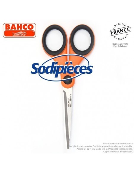 Ciseaux à fleurs et plantes FS-8 Bahco Pradines. Lames 8 cm. Fabriqués en France