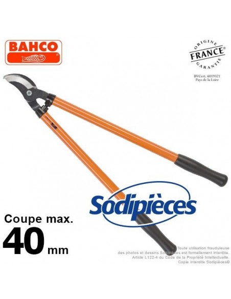 Ebrancheur acier trempé Bahco Pradines P140-F 35 mm. Pro. Fabriqué en France