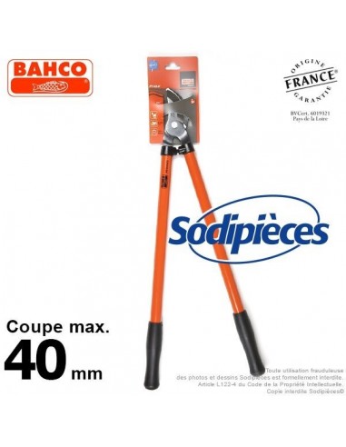 Ebrancheur acier trempé Bahco Pradines P140-F 35 mm. Pro. Fabriqué en France