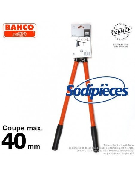 Ebrancheur acier trempé Bahco Pradines P140-F 35 mm. Pro. Fabriqué en France