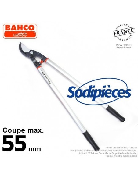 Ebrancheur démultiplié acier trempé Bahco Pradines P280SL-80 55 mm. Pro. Fabriqué en France