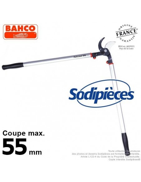 Ebrancheur démultiplié acier trempé Bahco Pradines P280SL-80 55 mm. Pro. Fabriqué en France
