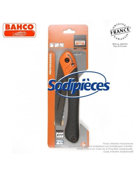 Scie couteau d'élagage pliante trempée Hardpoint. 396-HP Bahco Pradines. Pro. Fabriqué en France